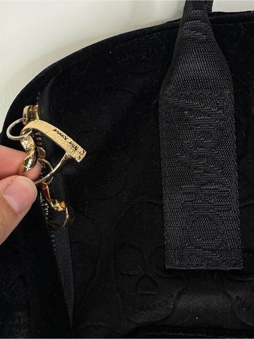 Betsy Johnson Head of the Class Velvet Backpack Skulls - Picture 6 of 13